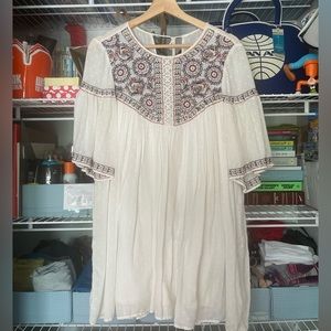 Flowy embroidered romper